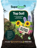 SupaGrow Premium Peat Free Top Soil 15kg – Weed Free with Added Nutrients for Gardens, Beds & Lawns
